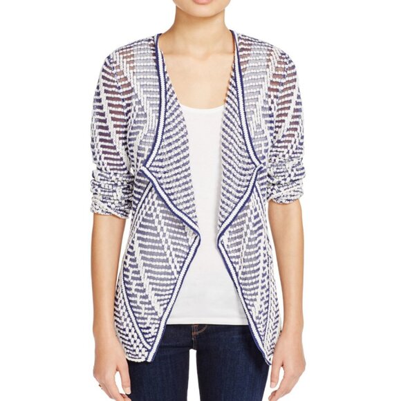 Nic+Zoe Women's Prism Stitch Waterfall Open Front Cardigan Sweater Size 3X - Picture 13 of 13